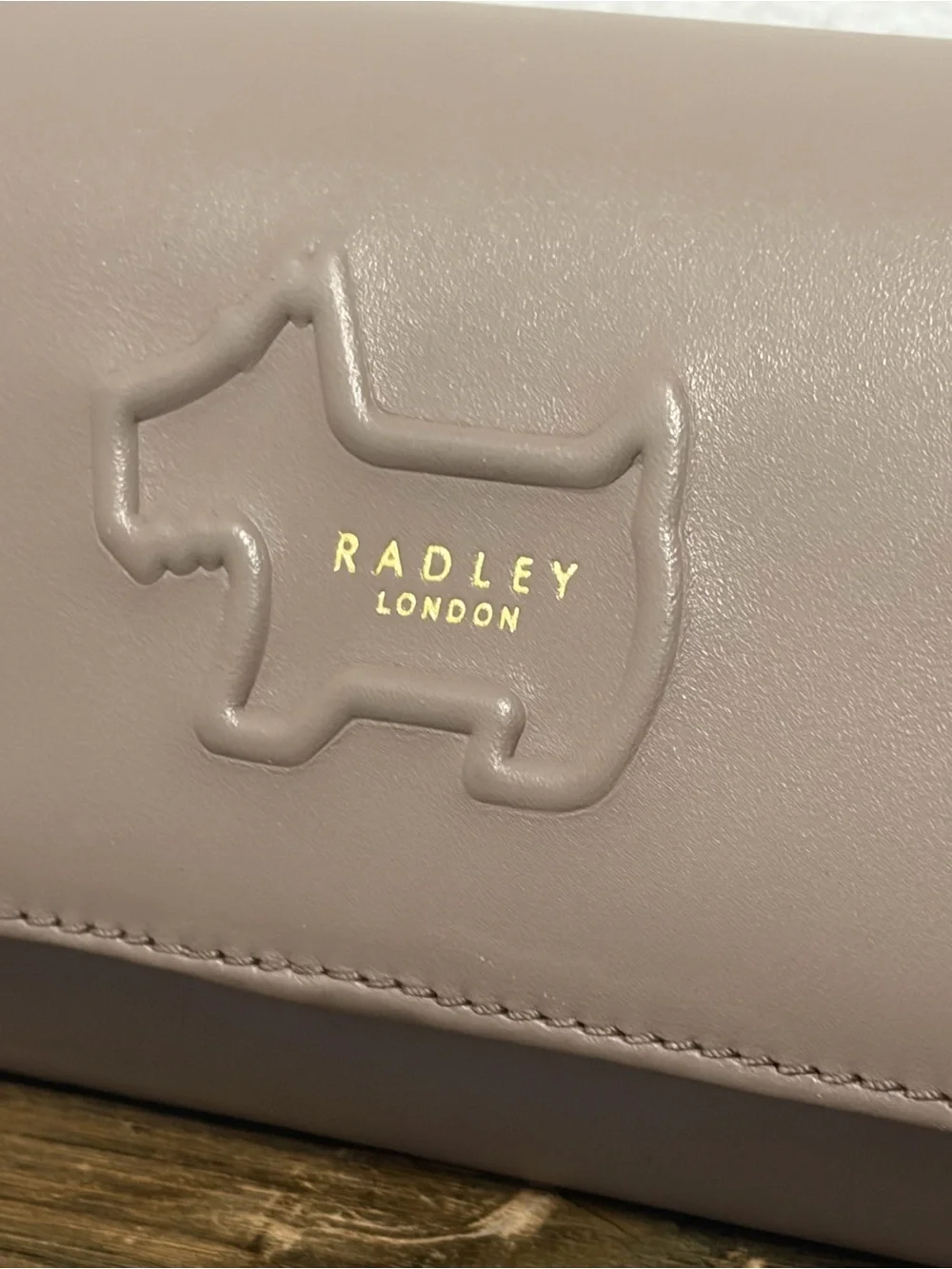 Radley London Scottie Taupe Gray Long Snap Fold Over Wallet - NWOT